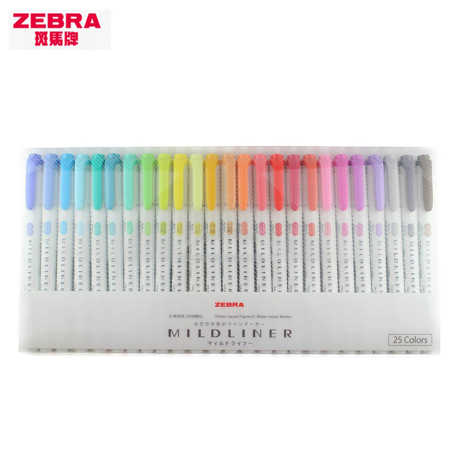 Zebra Pen Mildliner - زيبرا كامل 35/25 ألوان Mildliner فسفورية