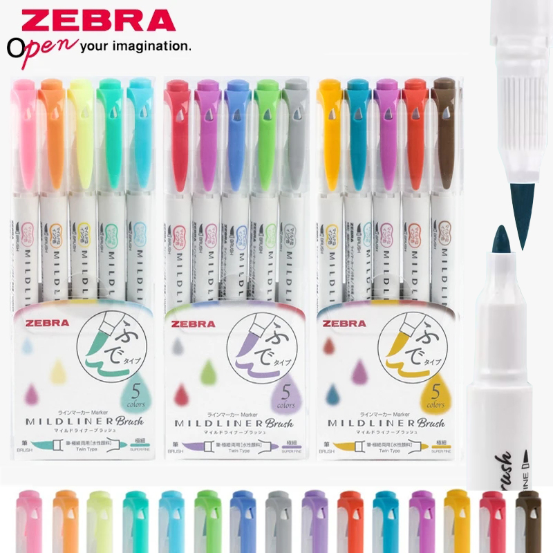 Zebra Pen Mildliner - مجموعة أقلام هايلايتر زيبا لاينر ،