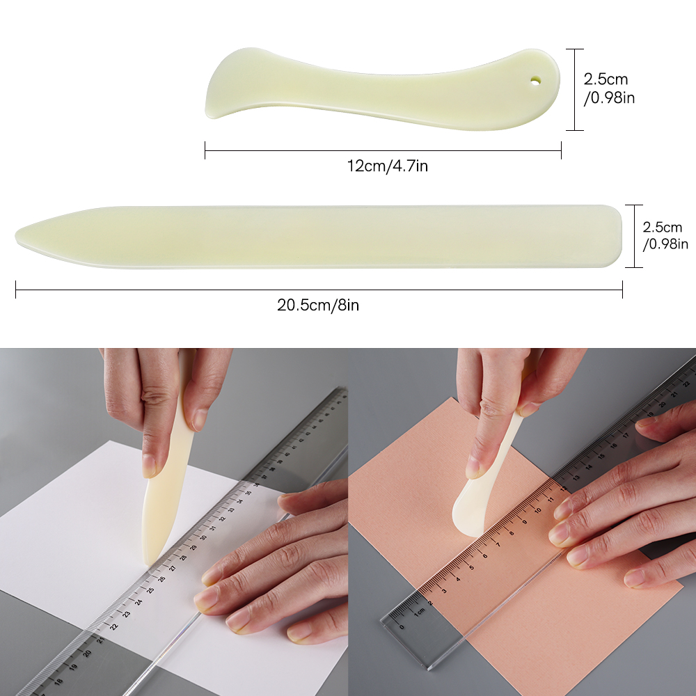 Bone Folder Tool - قطعتان من أداة طي وتجعيد الورق،