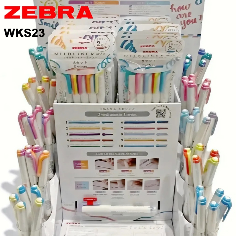 Zebra Pen Mildliner - أقلام تحديد مزدوجة الألوان من زيبرا