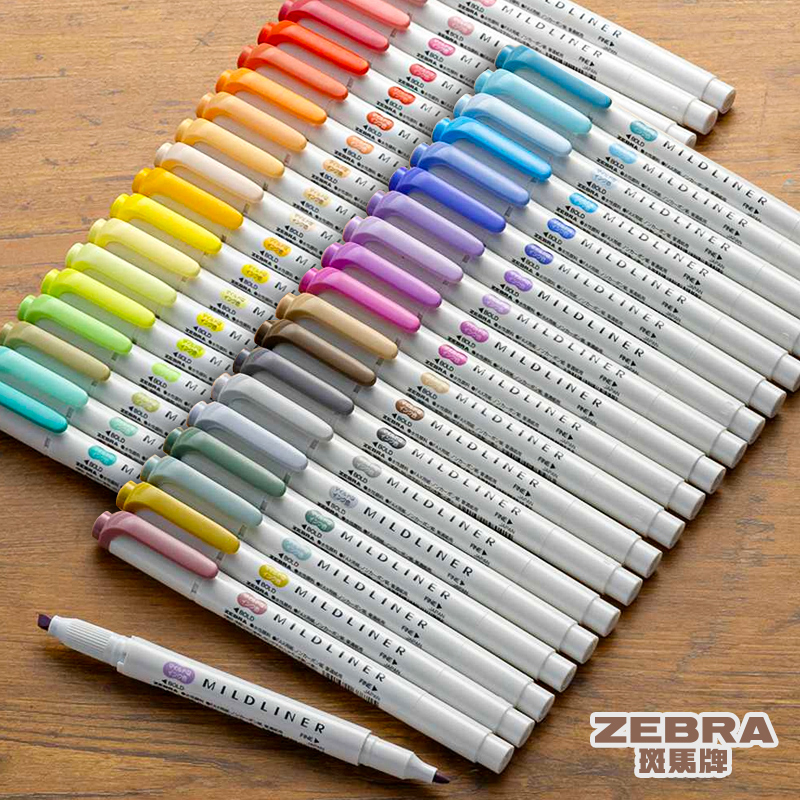 Zebra Pen Mildliner - أقلام تمييز زيبرا ميلدلاينر، 5/10/25/35/40 ألوان
