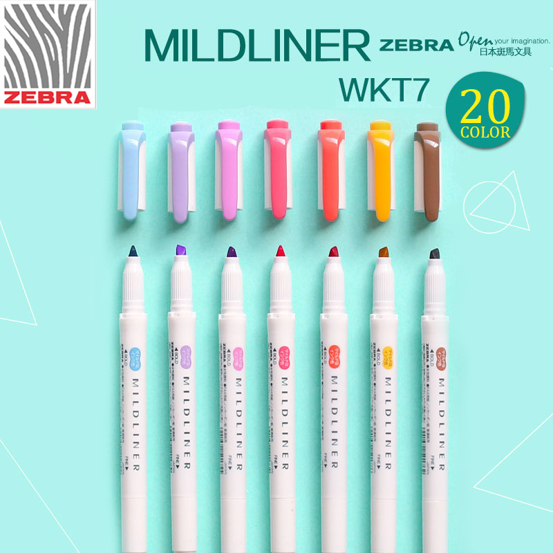 Zebra Pen Mildliner - زيبرا WKT7 Mildliner قلم ماركر ،