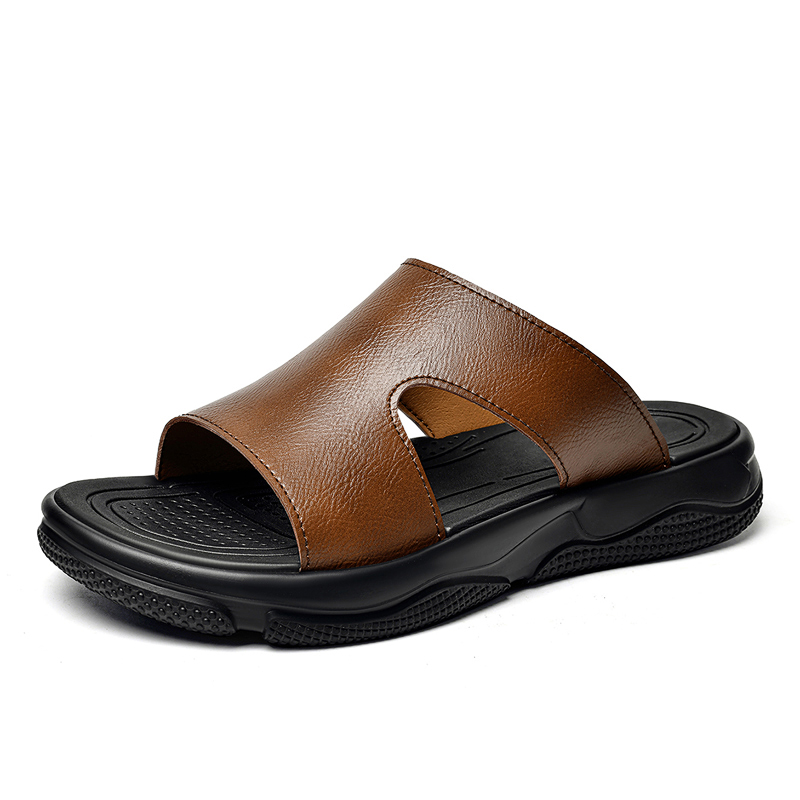صنادل جلدية للرجال بنعل سميك م - مراجعة Leather Work Flats وسعره