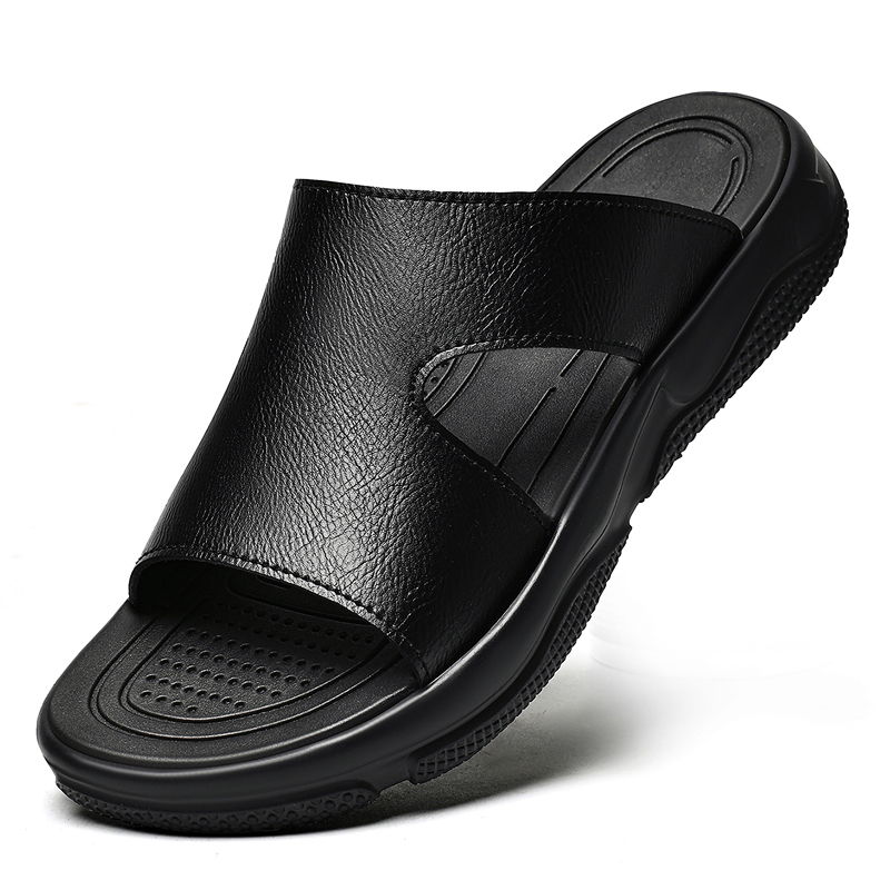 صنادل جلدية للرجال بنعل سميك م - مراجعة Leather Work Flats وسعره