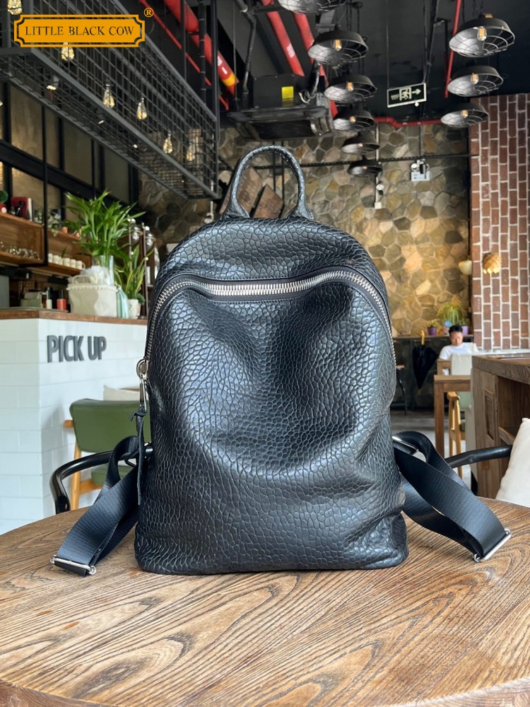 حقيبة ظهر كاجوال من جلد الغنم  - مراجعة Leather Work Bag وسعره
