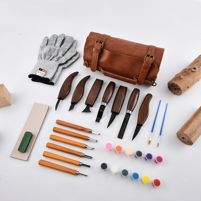 مجموعة أدوات نحت الخشب الفاخرة - مراجعة Beginner Leatherwork Kit وسعره