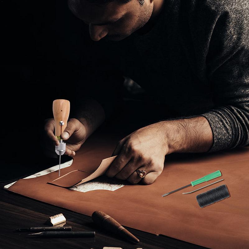 الجلود أداة العمل عدة المفروشا - مراجعة Beginner Leatherwork Kit وسعره
