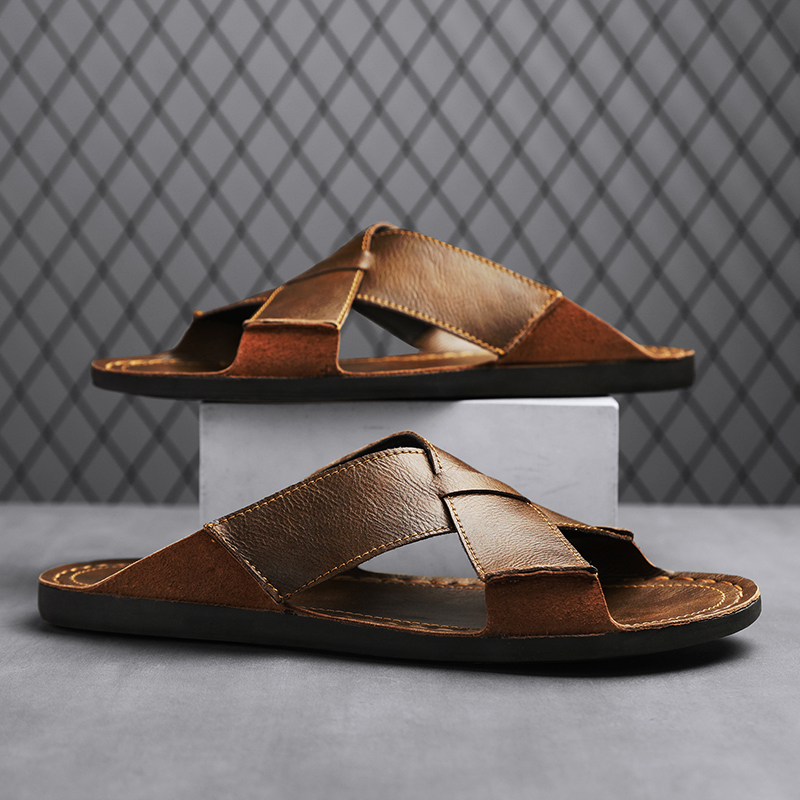 موضة جلد أصلي للرجال النعال ال - مراجعة Leather Work Flats وسعره