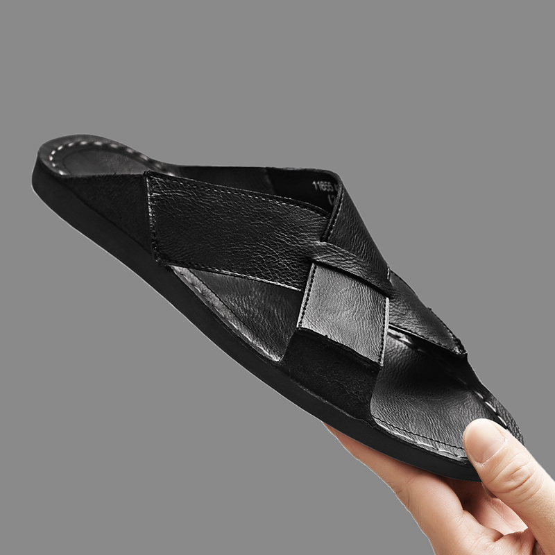 موضة جلد أصلي للرجال النعال ال - مراجعة Leather Work Flats وسعره