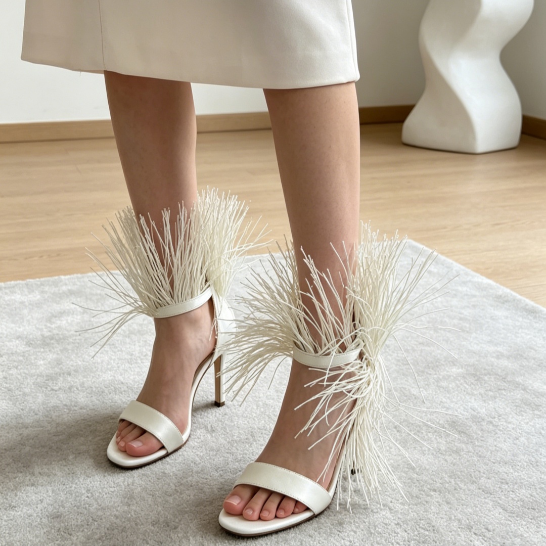 صندل نسائي جديد من الجلد الأبي - مراجعة Leather Work Flats وسعره