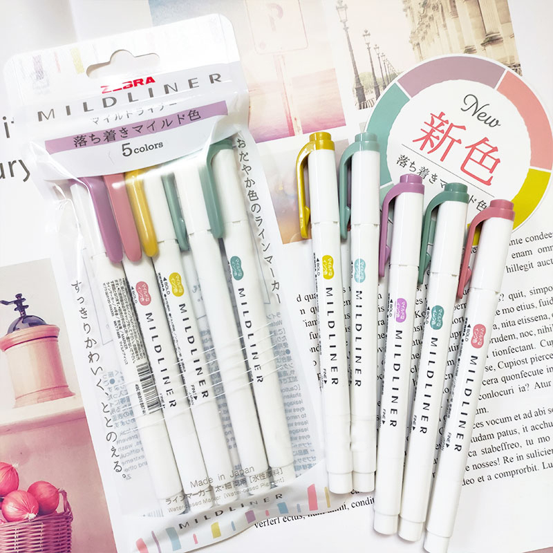 علامات تمييز جديدة على شكل حما - مراجعة Zebra Pen Mildliner وسعره