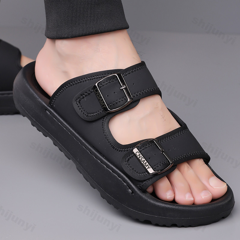 شبشب رجالي 2025 الصيف تنفس في  - مراجعة Leather Work Flats وسعره