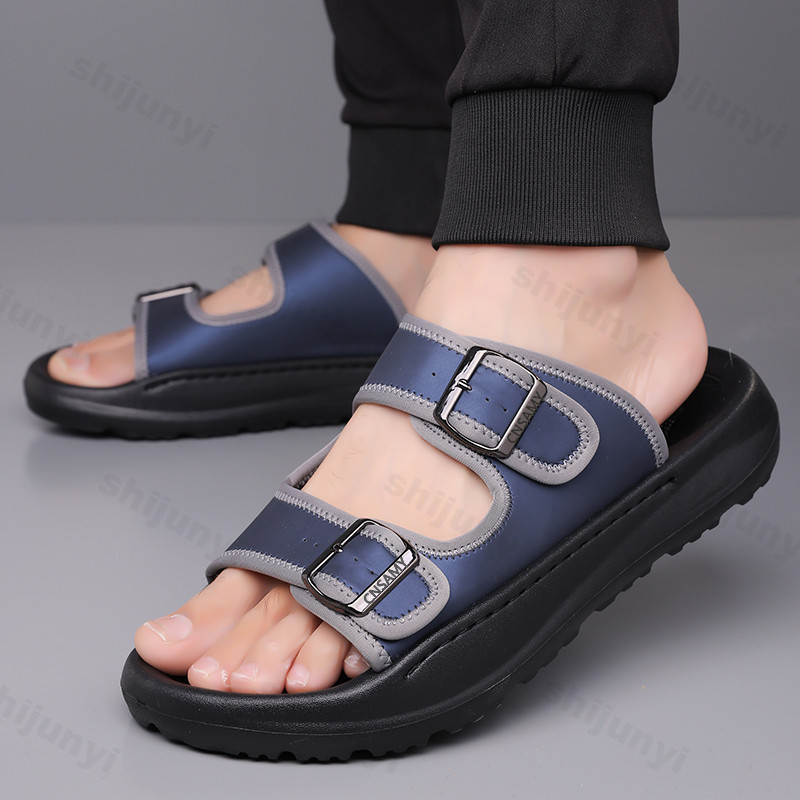 شبشب رجالي 2025 الصيف تنفس في  - مراجعة Leather Work Flats وسعره