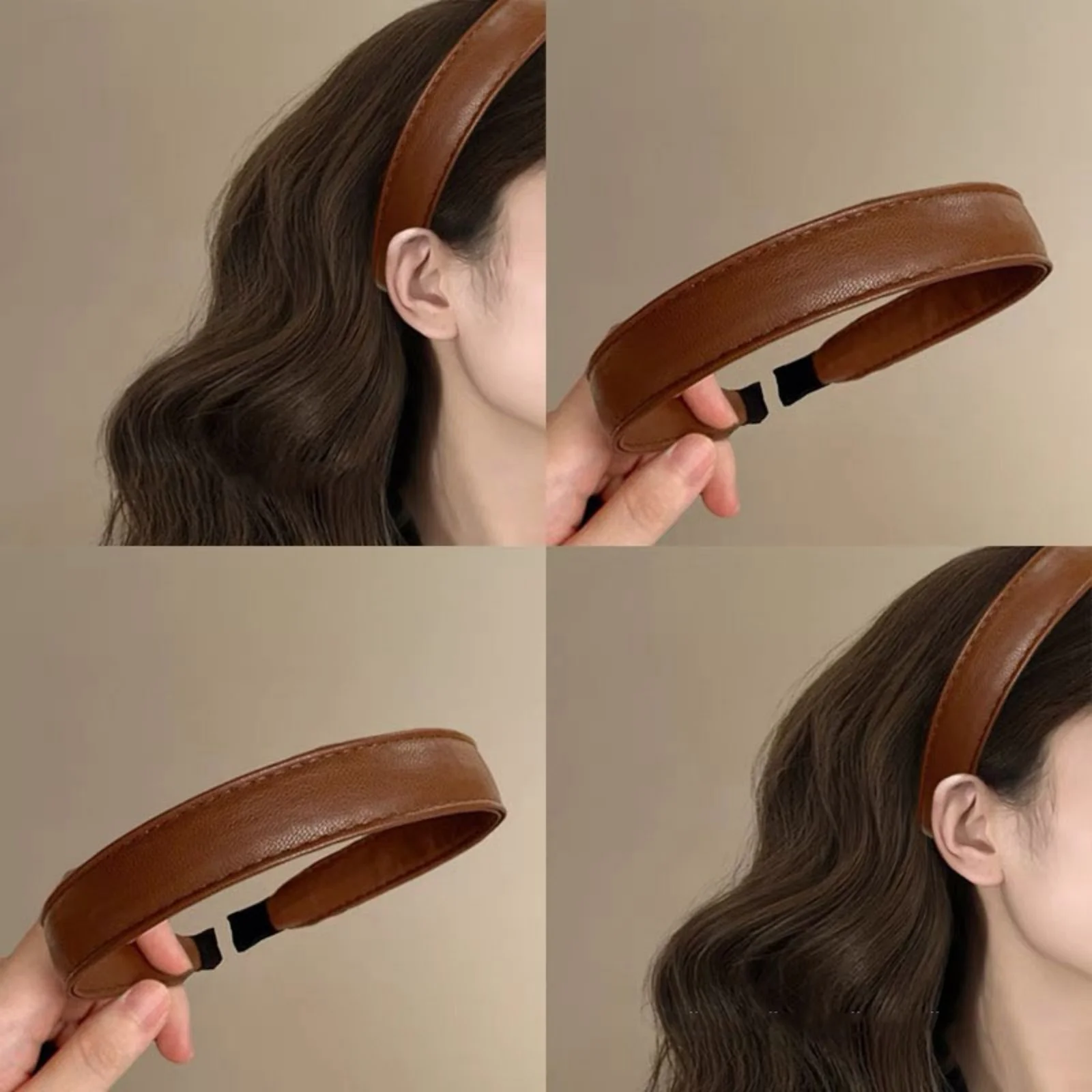 1 قطعة طوق شعر ريترو من الجلد  - مراجعة Leatherwork Pony وسعره