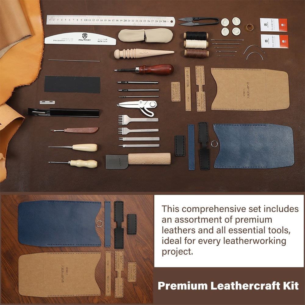 طقم أدوات حرفية جلدية من WUTA  - مراجعة Beginner Leatherwork Kit وسعره