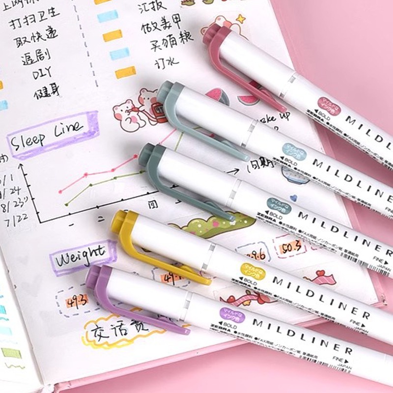 1/3 قطعة أقلام تمييز زيبرا ميل - مراجعة Zebra Pen Mildliner وسعره