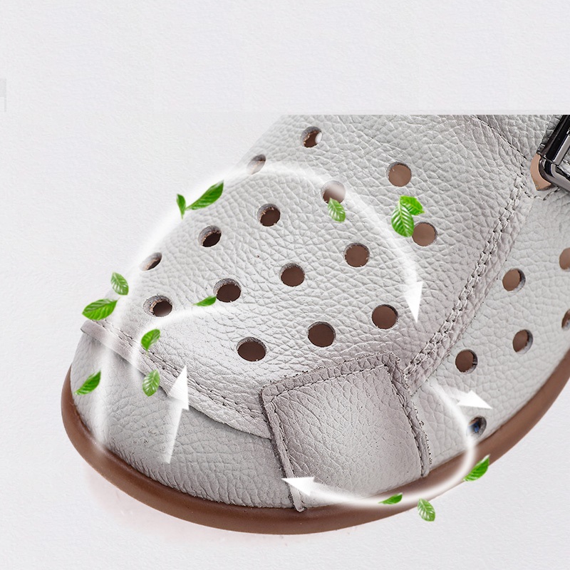 صنادل نسائية جديدة من جلد البق - مراجعة Leather Work Flats وسعره