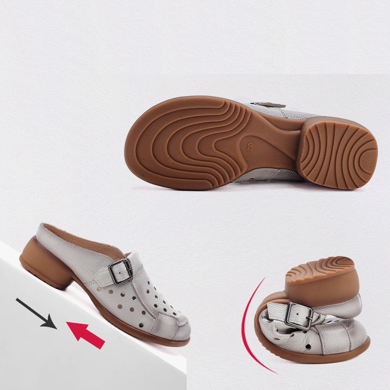 صنادل نسائية جديدة من جلد البق - مراجعة Leather Work Flats وسعره