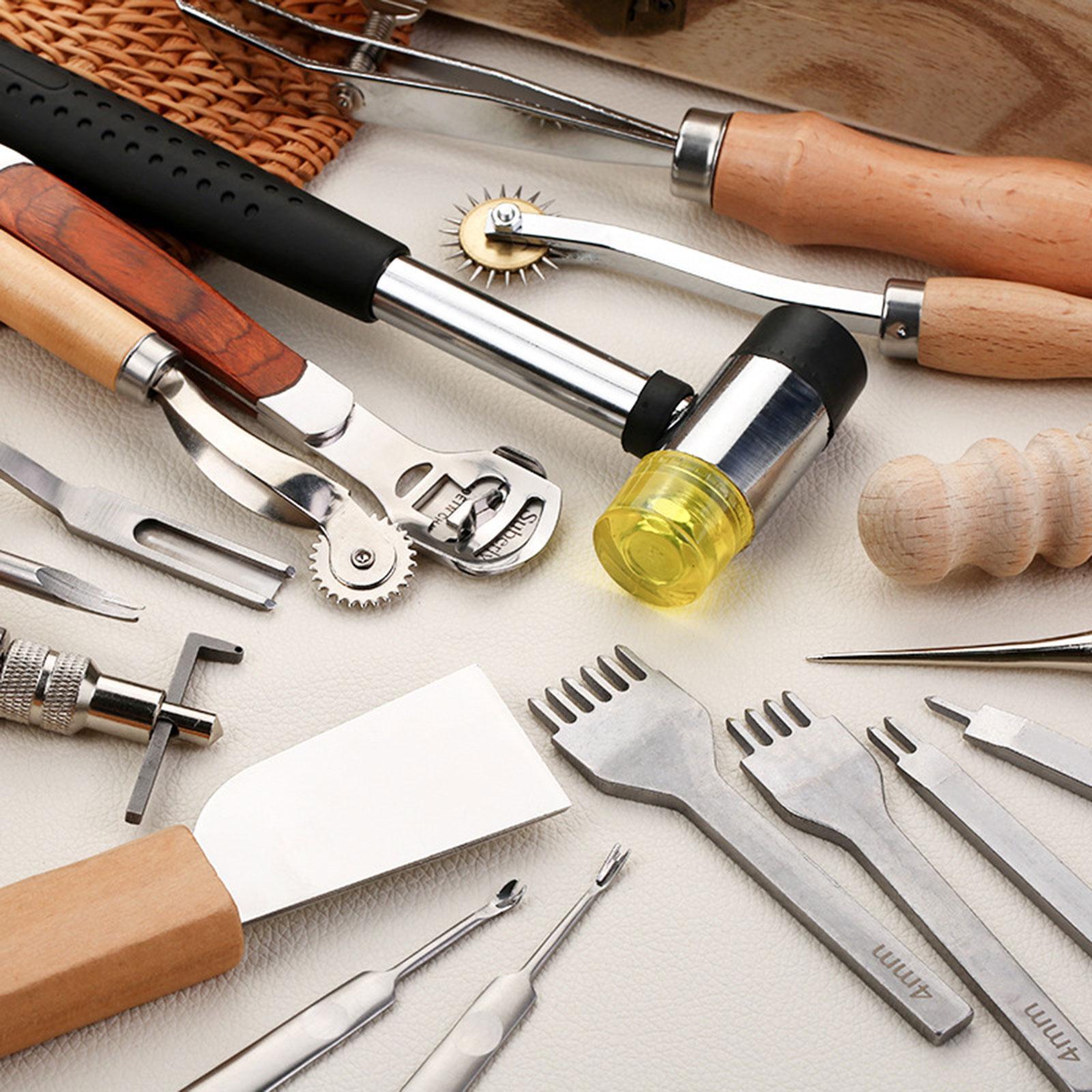 طقم أدوات عمل من الجلد الصناعي - مراجعة Beginner Leatherwork Kit وسعره