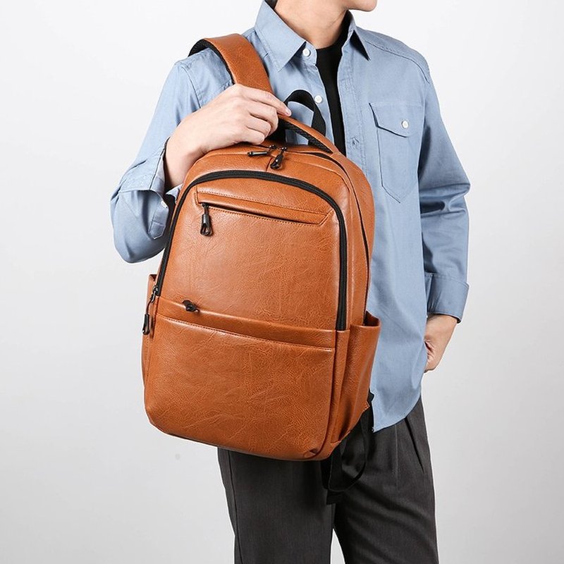 حقيبة ظهر جلدية فاخرة للأعمال  - مراجعة Leather Work Bag وسعره