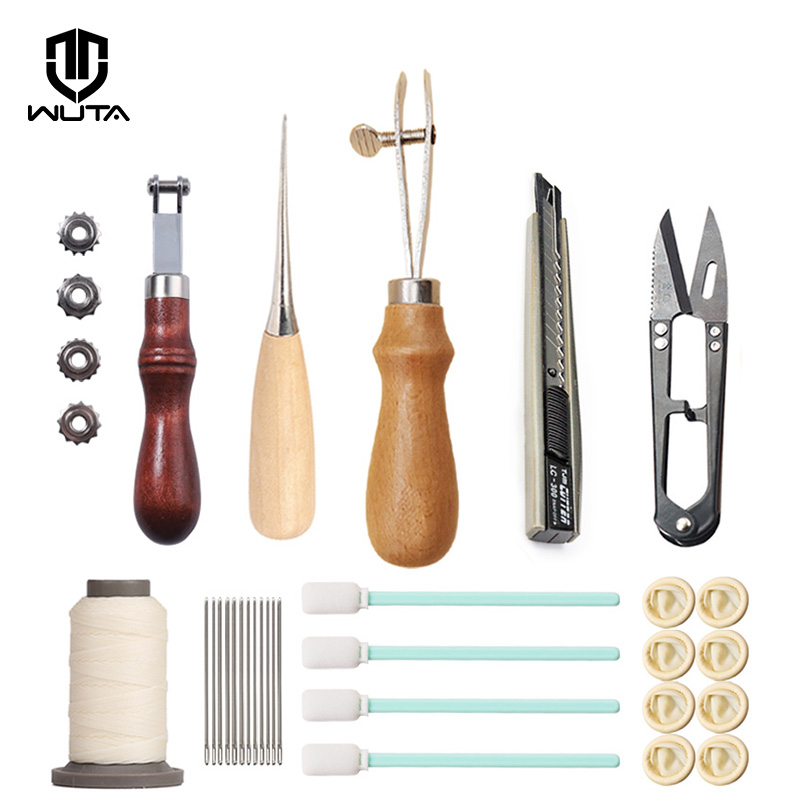 WUTA المهنية أدوات حرفية جلدية - مراجعة Beginner Leatherwork Kit وسعره