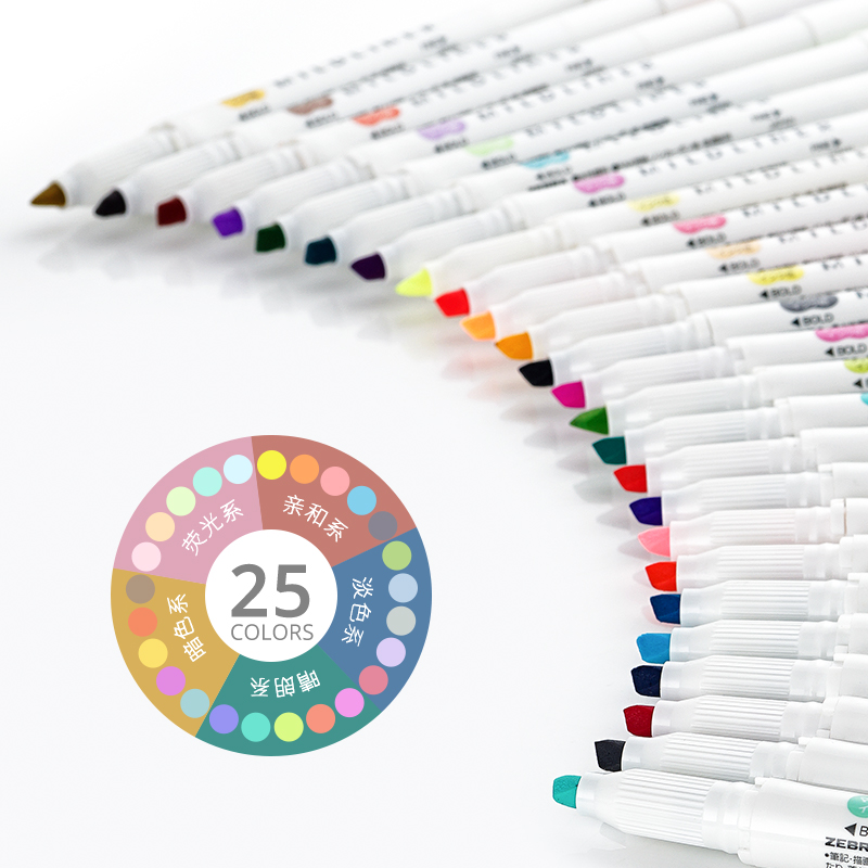 Zebra-قلم تحديد Mildliner برأس - مراجعة Zebra Pen Mildliner وسعره