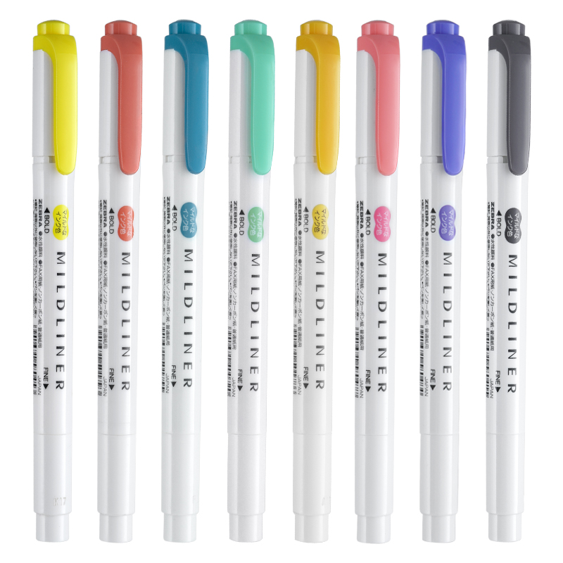 Zebra-قلم تحديد Mildliner برأس - مراجعة Zebra Pen Mildliner وسعره