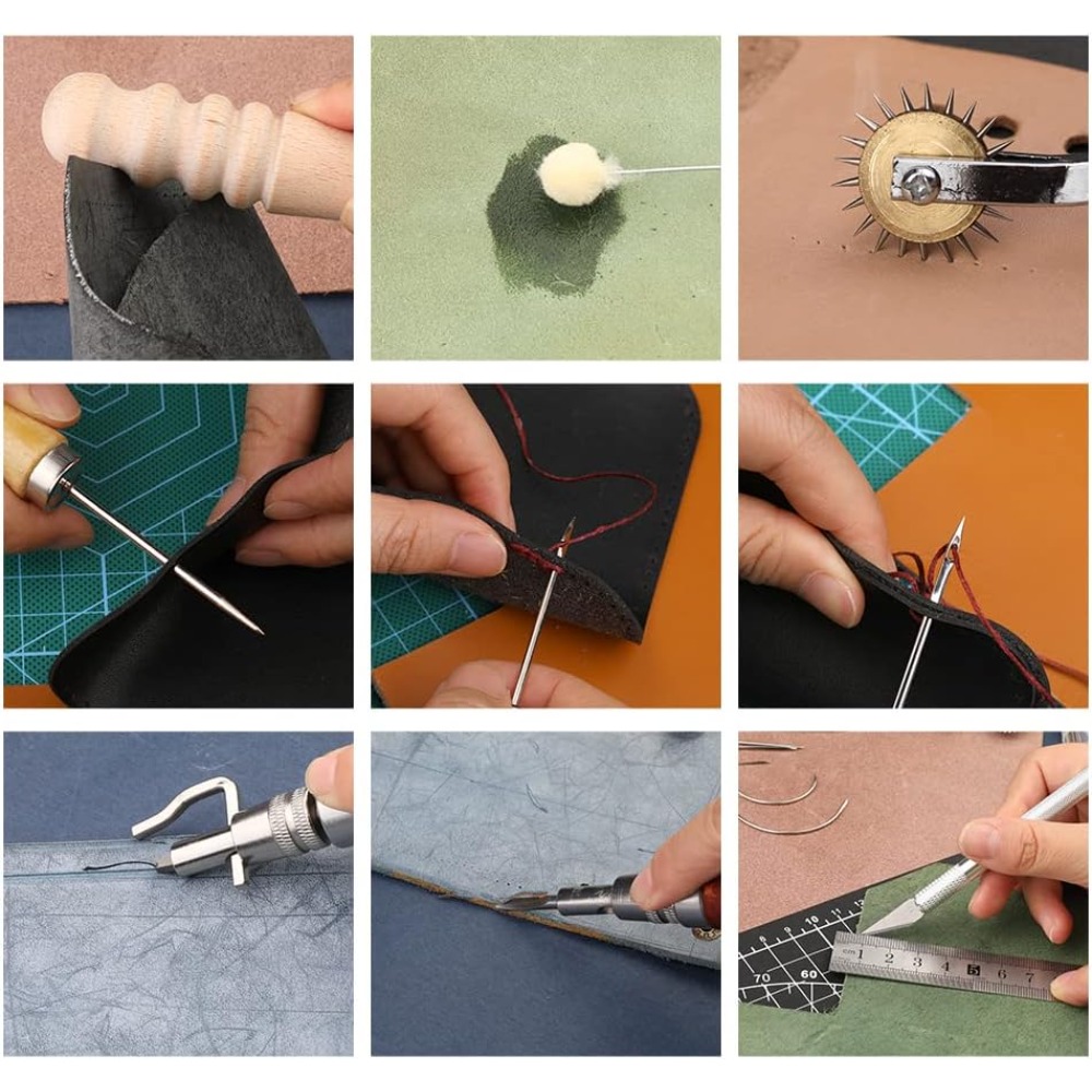 أدوات عمل بالجلد، طقم أدوات عم - مراجعة Beginner Leatherwork Kit وسعره